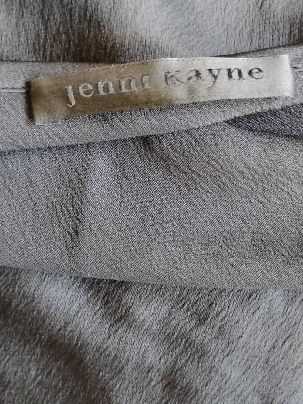 NWOT Jenni Kayne Cleo Slip Dress M Slate Black Crinkle Matte Satin - Picture 5 of 10